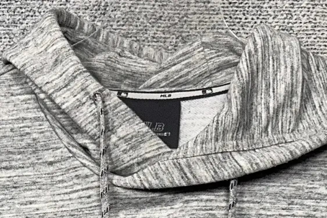 엠엘비 라이트 그레이 배색 로고 후드티 95 상품이미지5