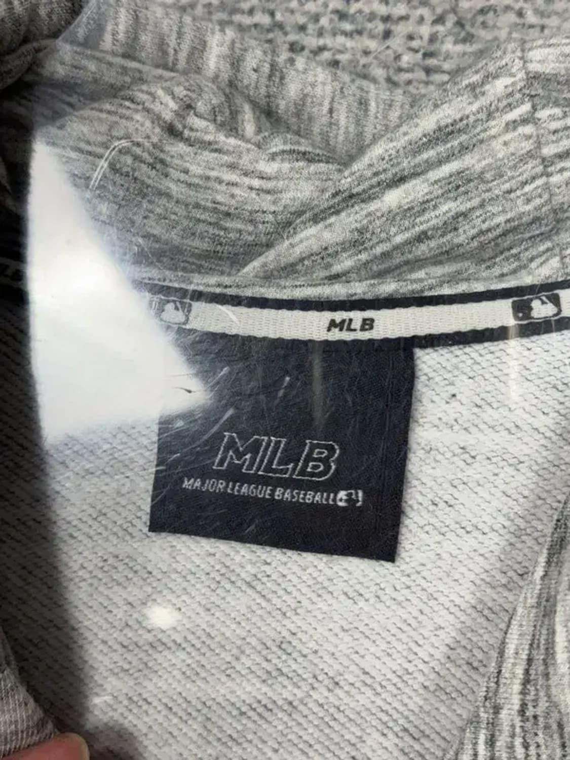 엠엘비 라이트 그레이 배색 로고 후드티 95 상품이미지8