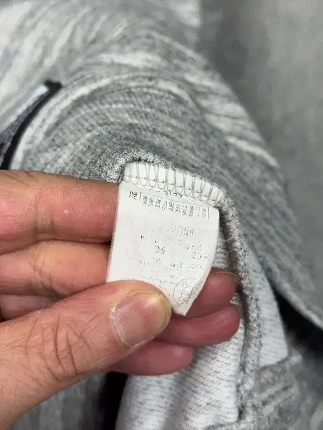 엠엘비 라이트 그레이 배색 로고 후드티 95 상품이미지9