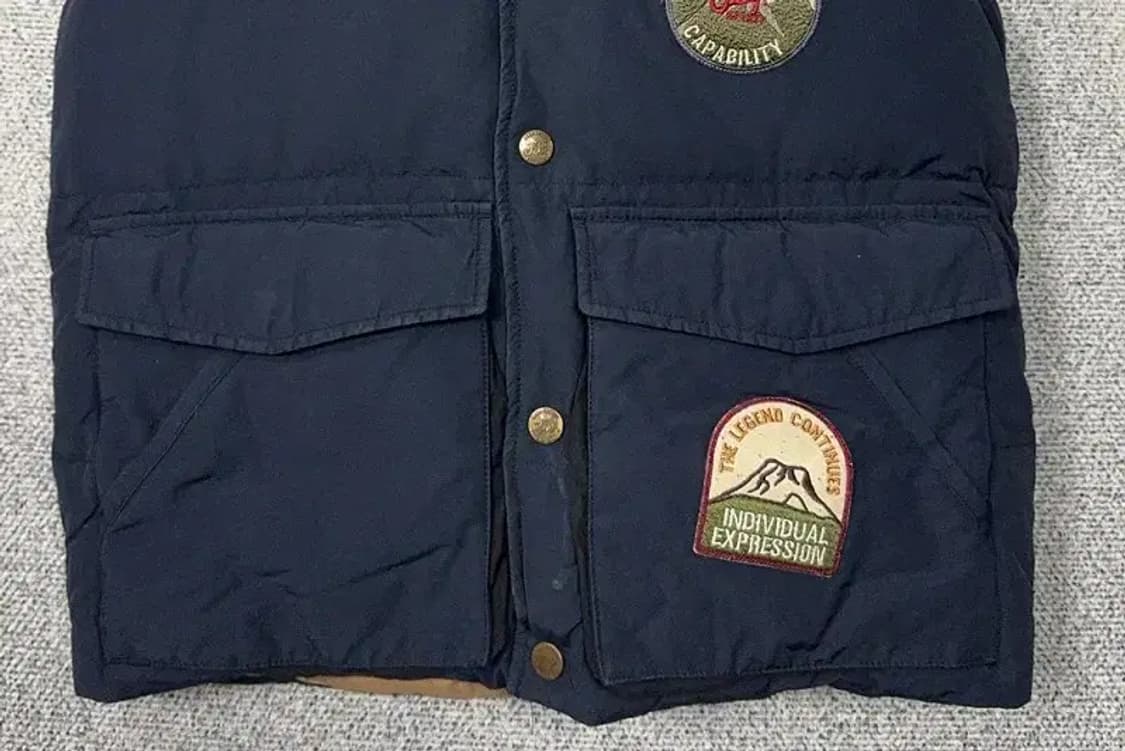 지프 네이비 후드퍼 패치 빈티지 패딩 조끼 M(95) 상품이미지4