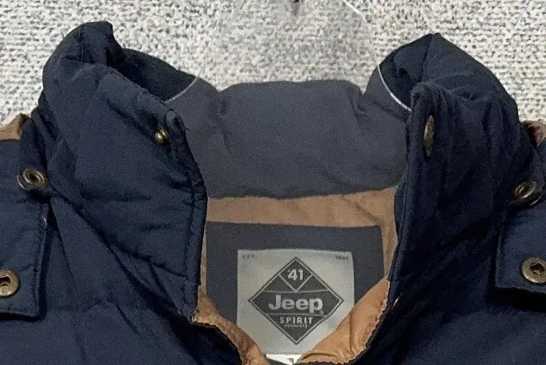 지프 네이비 후드퍼 패치 빈티지 패딩 조끼 M(95) 상품이미지5