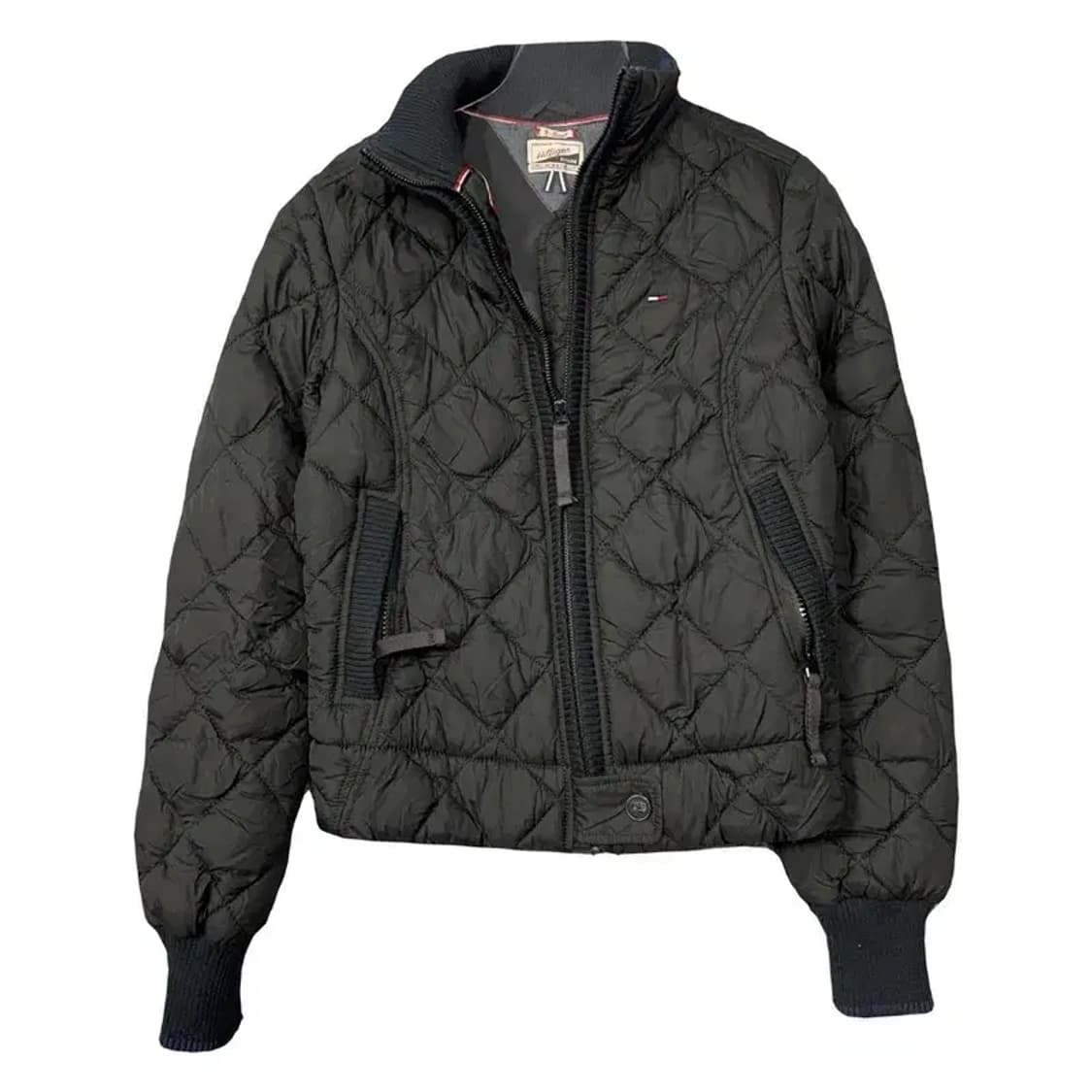 타미힐피거 블랙 로고 퀄팅 패딩 자켓 XS 상품이미지1