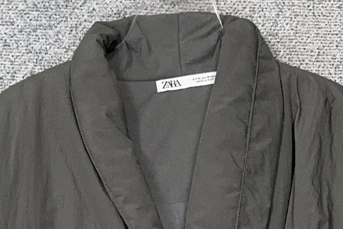 자라 그레이 끈 포인트 패딩 점퍼 M 상품이미지5