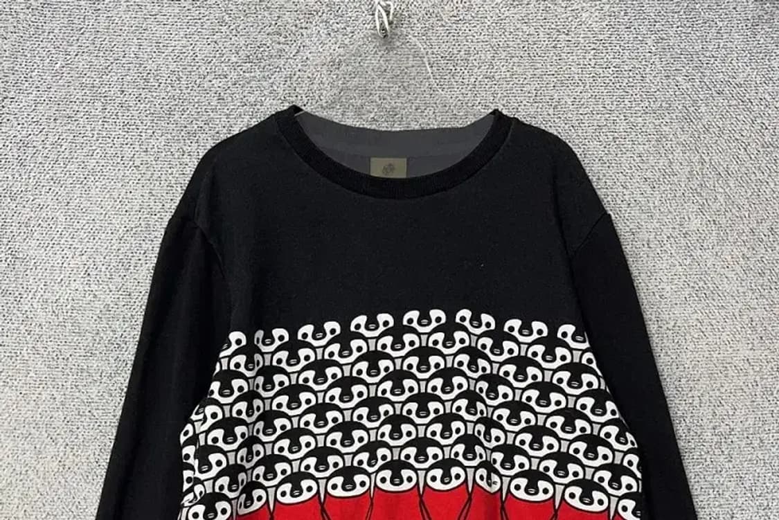 코오롱 스트라이프 블랙 맨투맨 100 상품이미지3