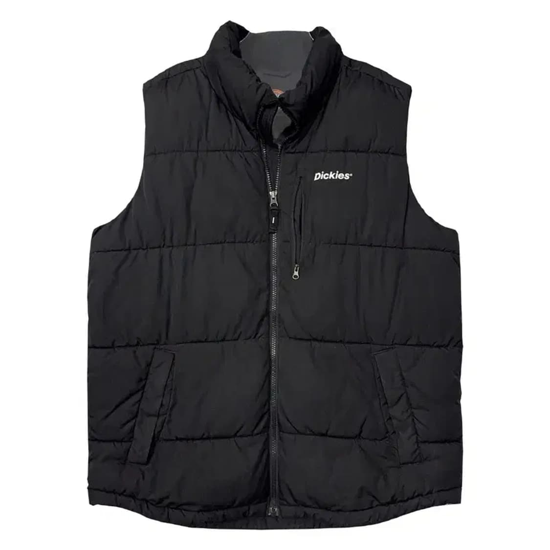 디키즈 블랙 스펠 로고 패딩 조끼 LARGE 상품이미지1