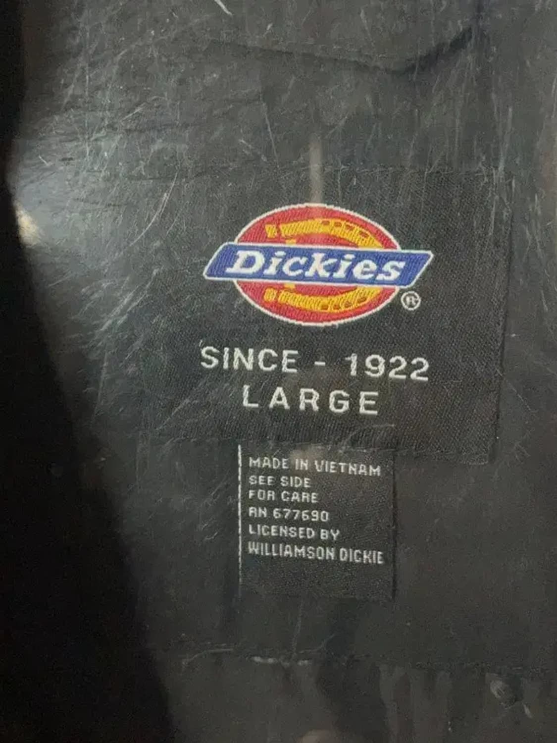 디키즈 블랙 스펠 로고 패딩 조끼 LARGE 상품이미지7