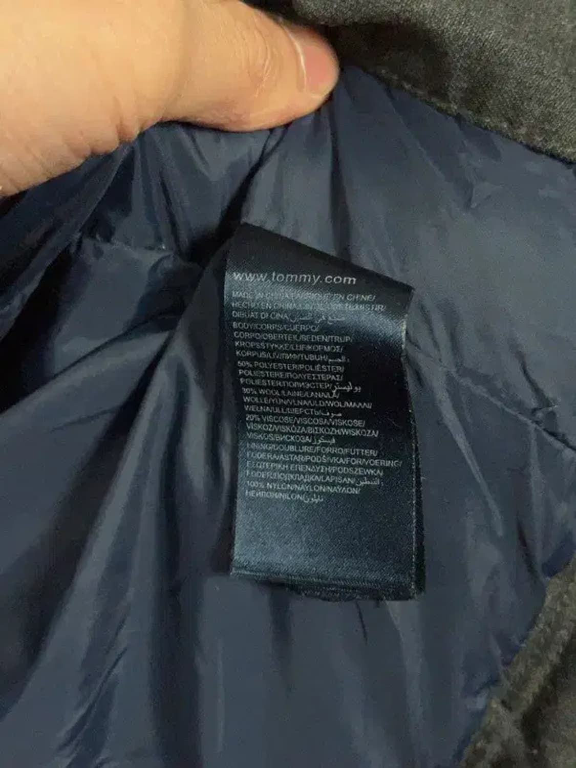 타미힐피거 그레이 배색 캐주얼 울 패딩 M 상품이미지8