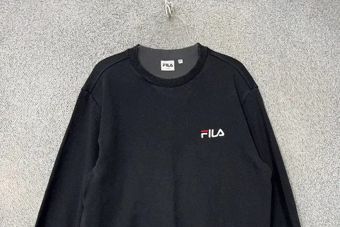 휠라 블랙 로고 맨투맨 LARGE 상품이미지3