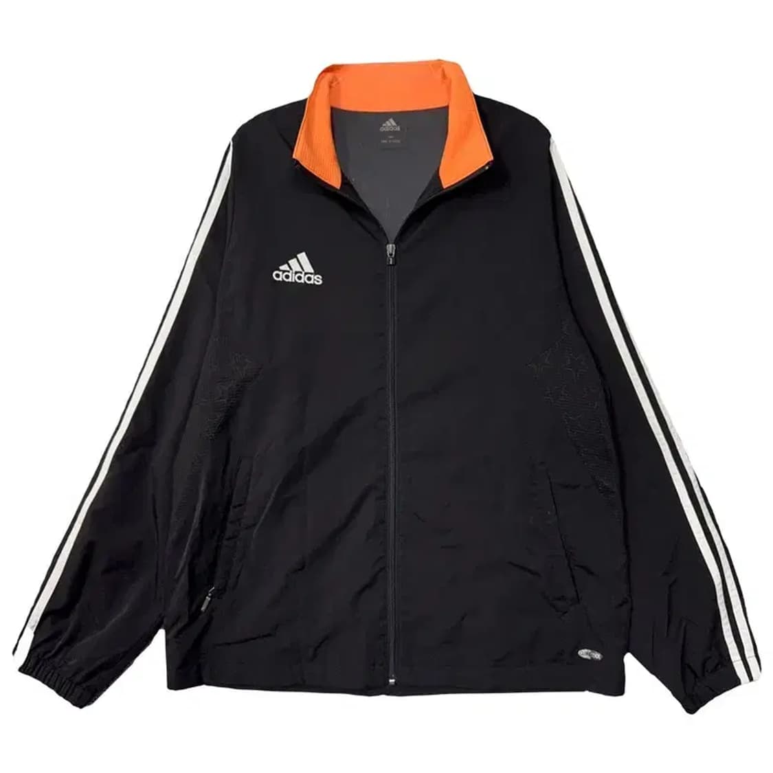 아디다스 블랙 로고 삼선 오버핏 바람막이 100 상품이미지1