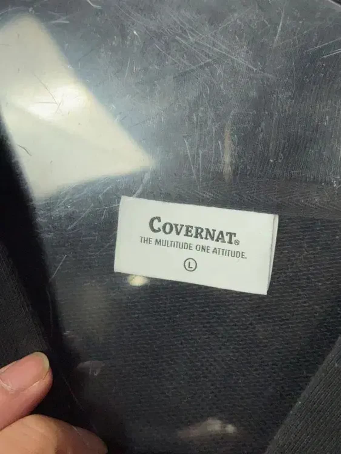 커버낫 블랙 로고 스웻 후드티 L 상품이미지7