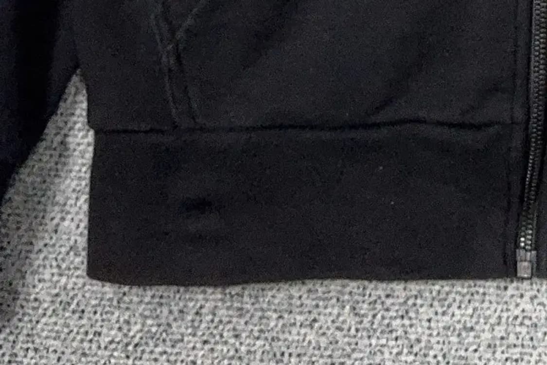 아디다스 블랙 로고 삼선 후드 집업 L 상품이미지6