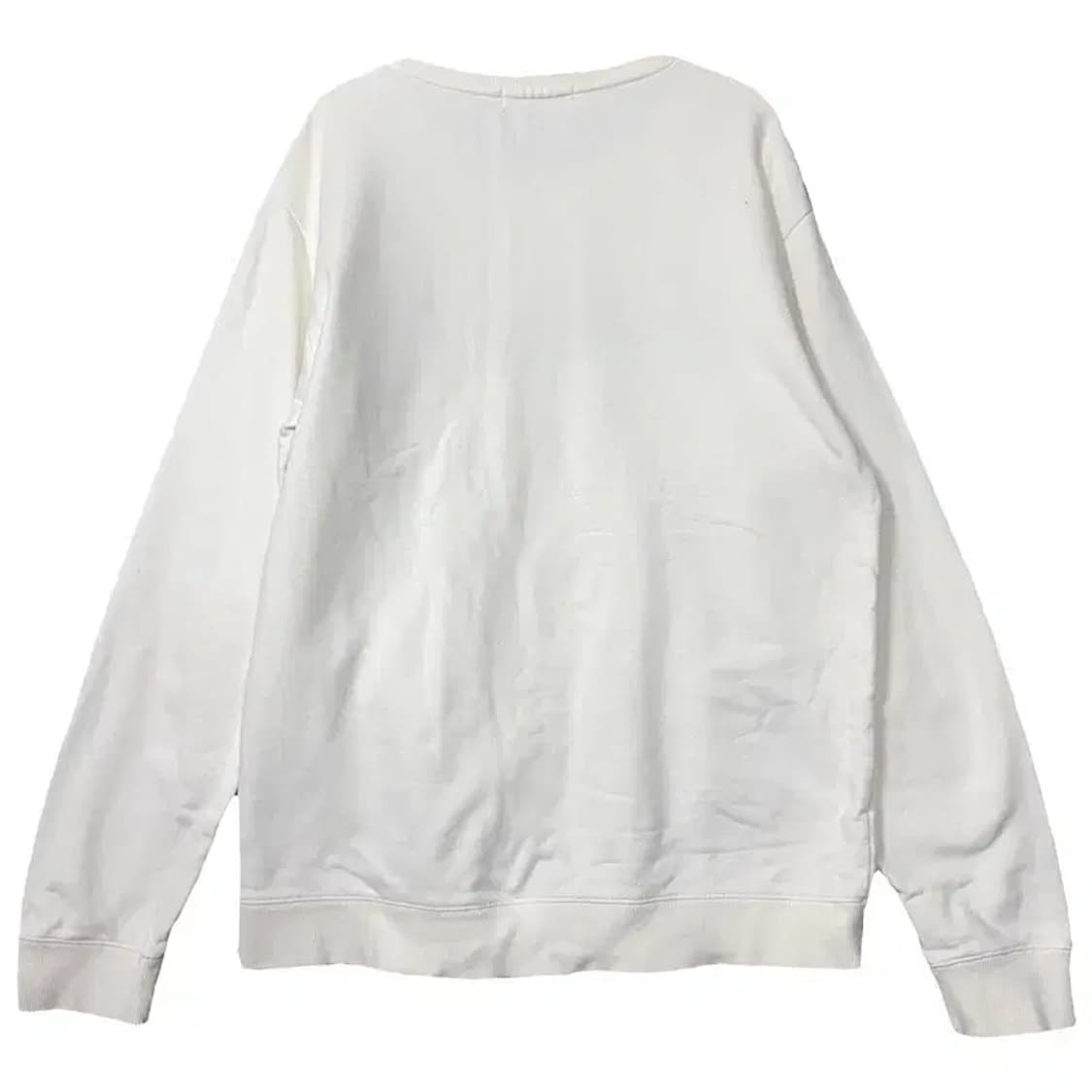 버커루 자수 로고 화이트 맨투맨 L 상품이미지2