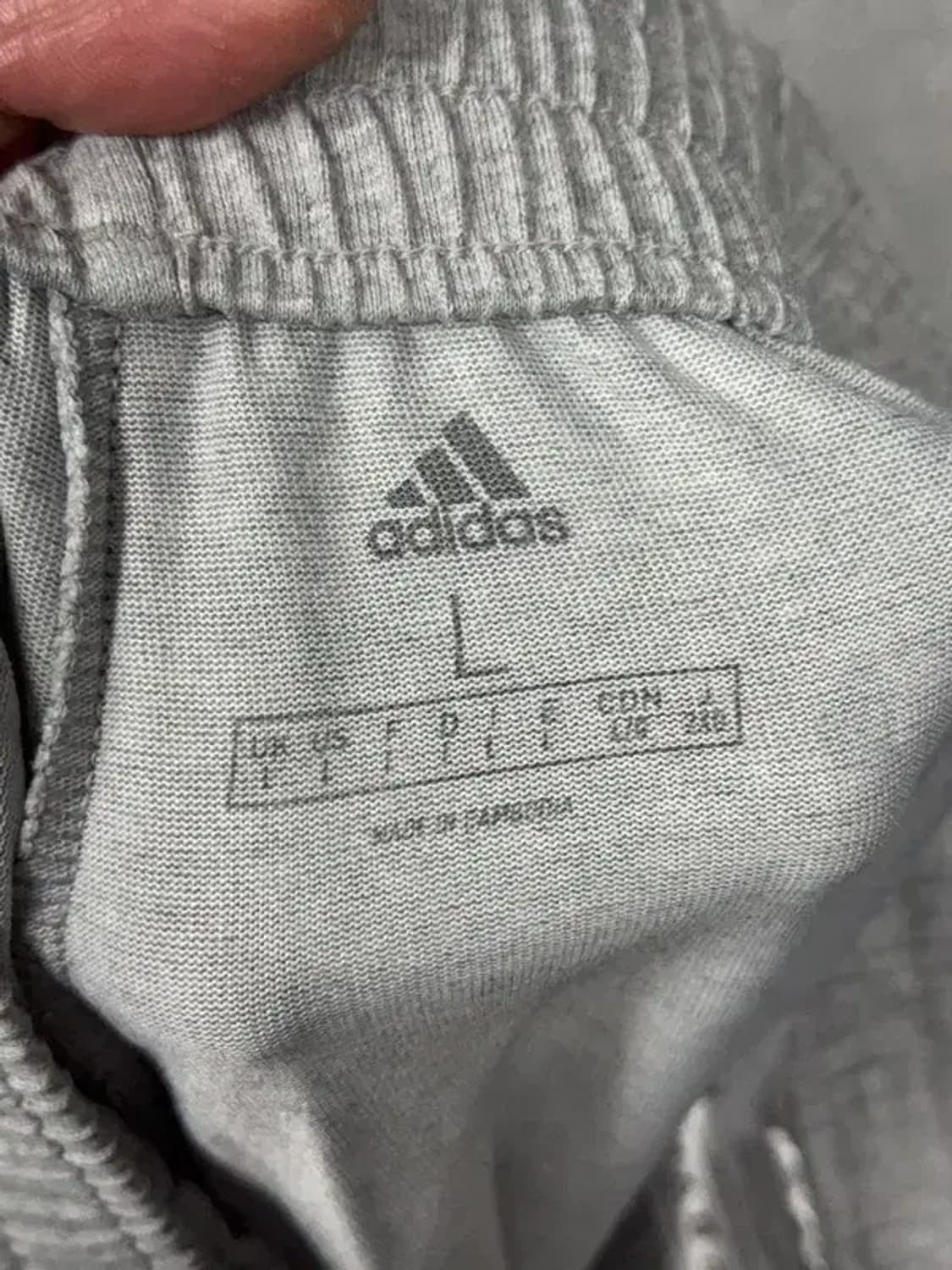 아디다스 라이트 그레이 로고 조거팬츠 L 상품이미지7