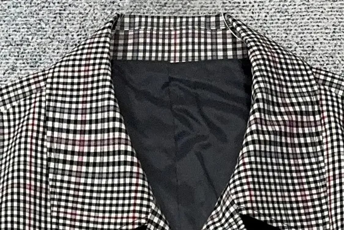 [새상품]STCO 체크 블랙 코트 L(100~105) 상품이미지6