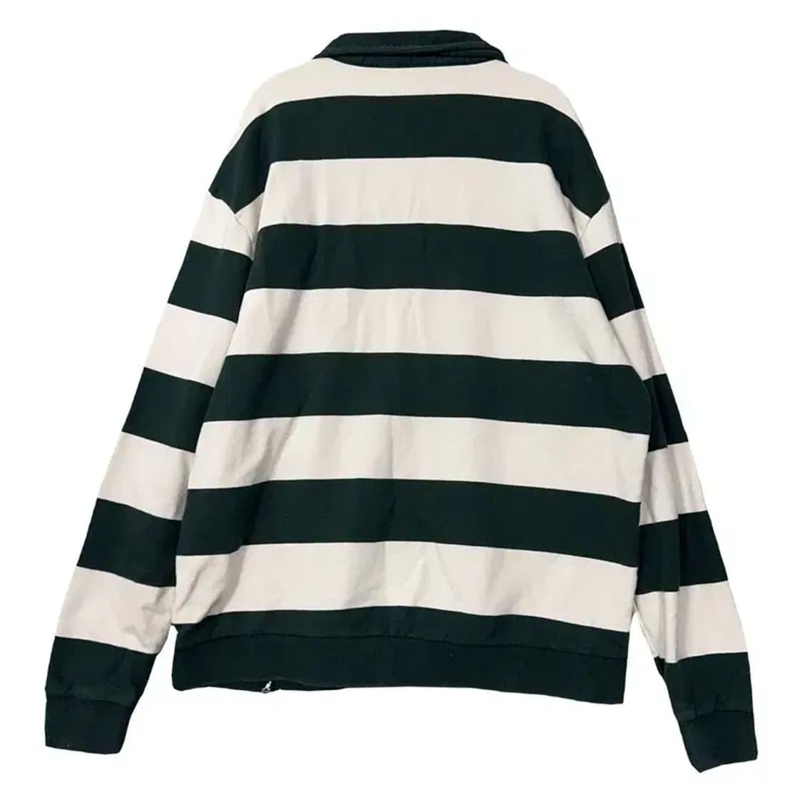 캉골 스트라이프 로고 반집업 맨투맨 XL 상품이미지2