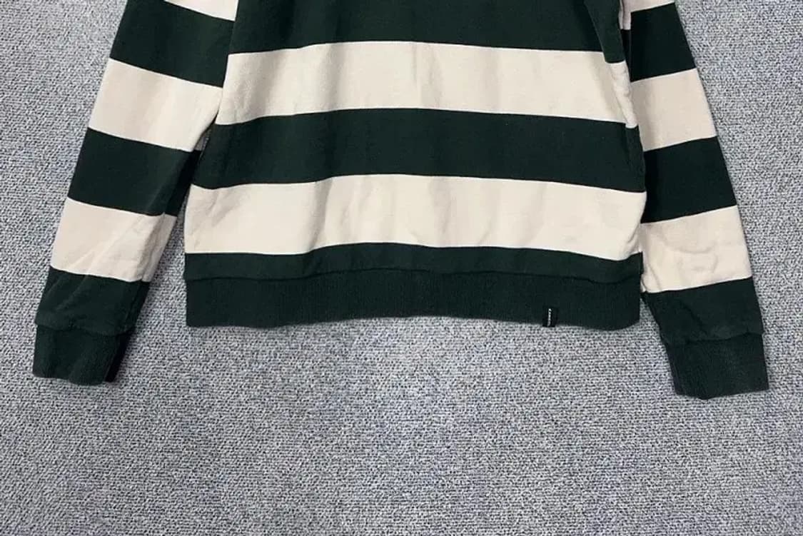 캉골 스트라이프 로고 반집업 맨투맨 XL 상품이미지4