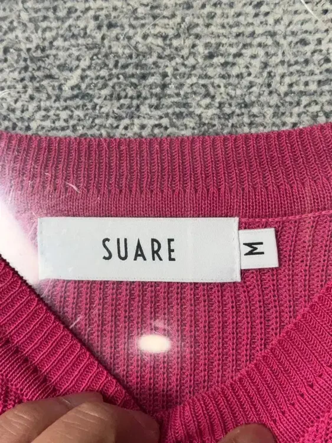 SUARE 여성 캐주얼 핑크 니트 M 상품이미지6
