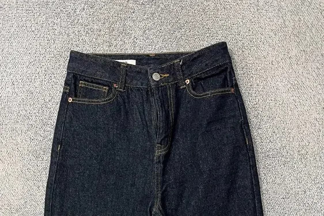 에잇세컨즈 하이라이즈 진청 와이드핏 캐주얼 청바지 S 상품이미지3