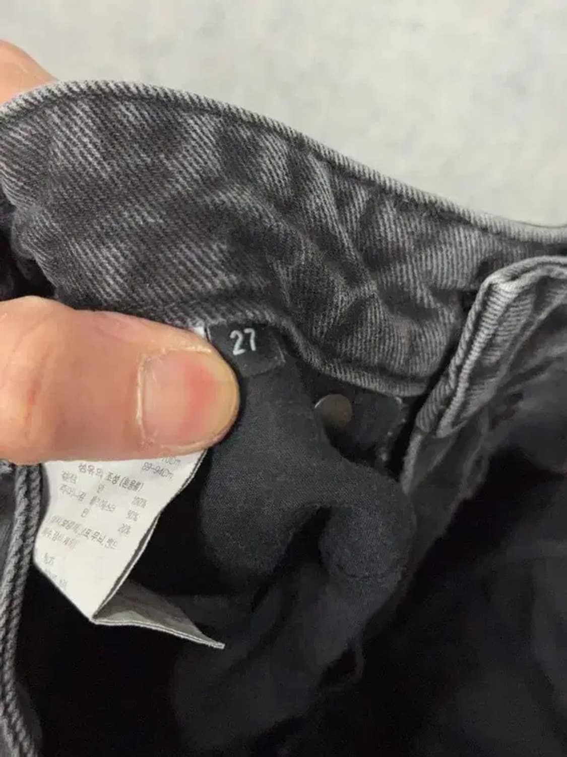 무신사스탠다드 흑청 캐주얼 청바지 27 상품이미지8