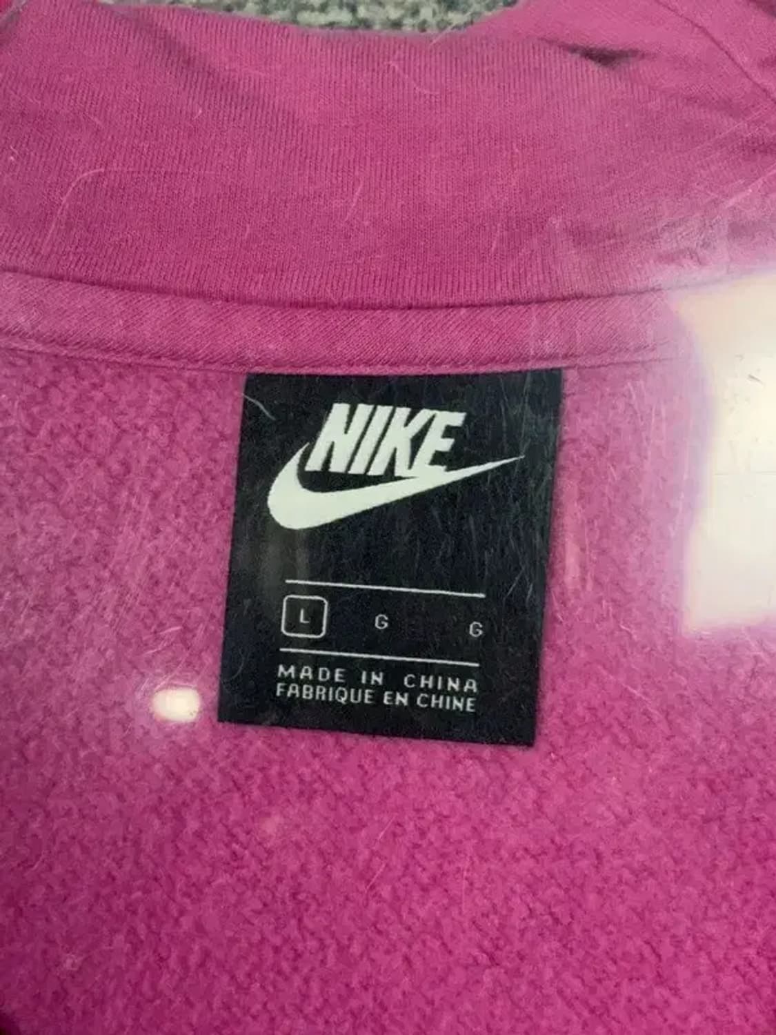 나이키 핑크 로고 반집업 후드티 L 상품이미지3
