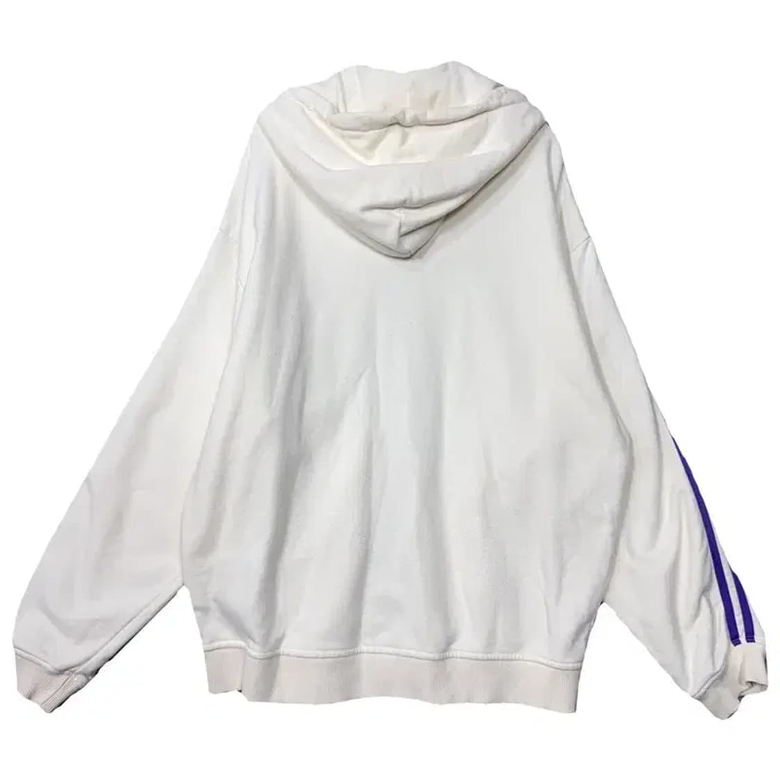 널디 크림 로고 삼선 오버핏 후드 집업 S 상품이미지2