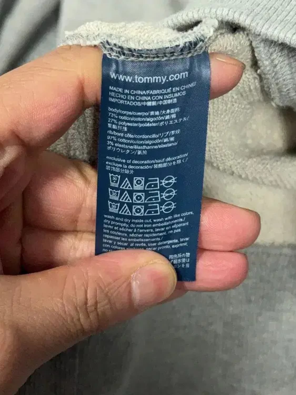 타미힐피거 라이트 그레이 로고 맨투맨 XL 상품이미지4