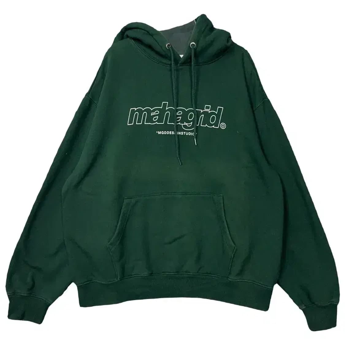 마하그리드 프린팅 그린 후드티 M 상품이미지1