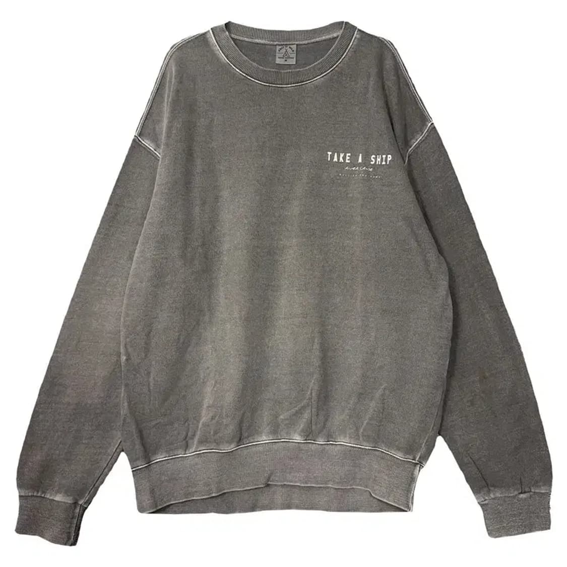 트래블 그레이 로고 빈티지 피그먼트 맨투맨 M 상품이미지1