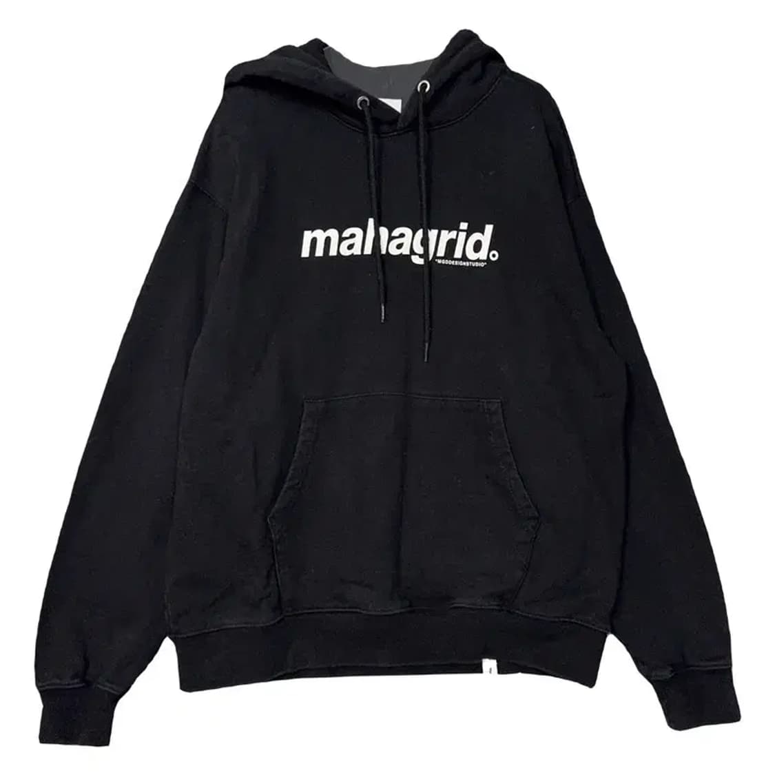 마하그리드 프린팅 블랙 후드티 M 상품이미지1
