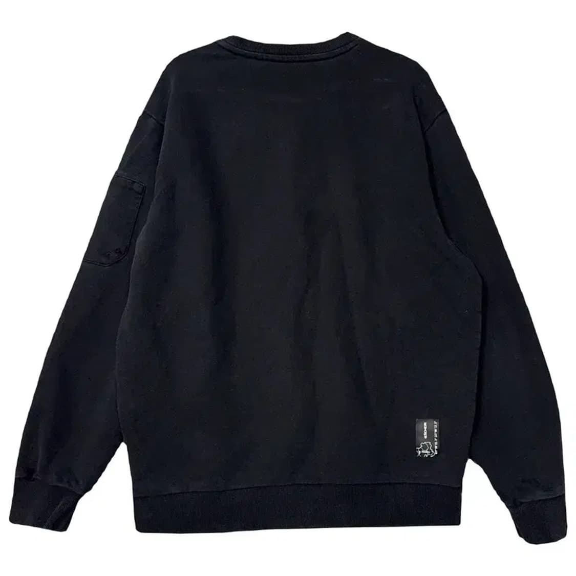 아이더 블랙 로고 맨투맨 M 상품이미지2