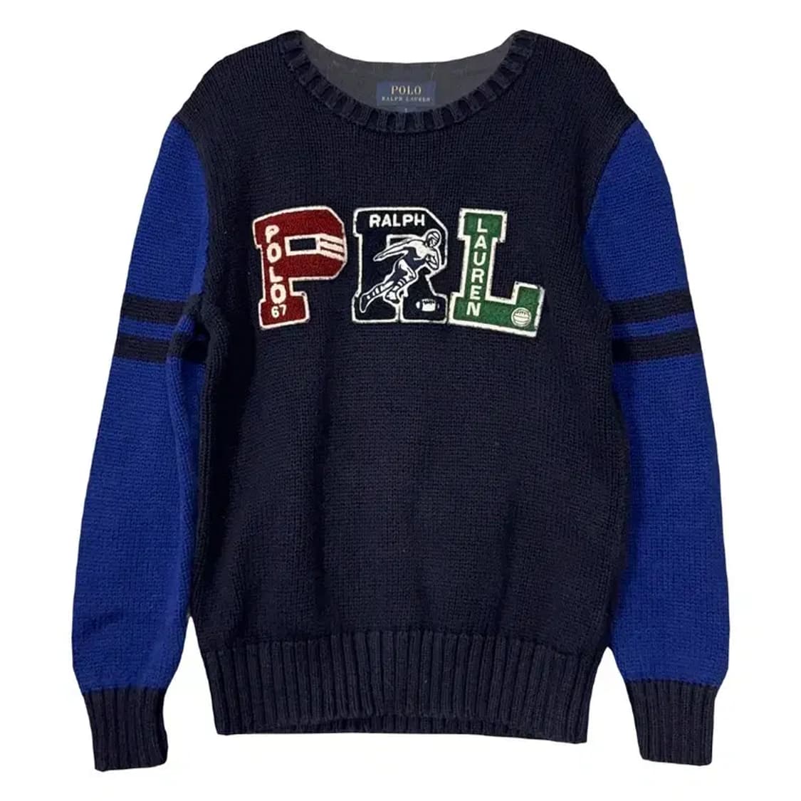 7세 폴로 키즈 프린팅 네이비 니트 상품이미지1