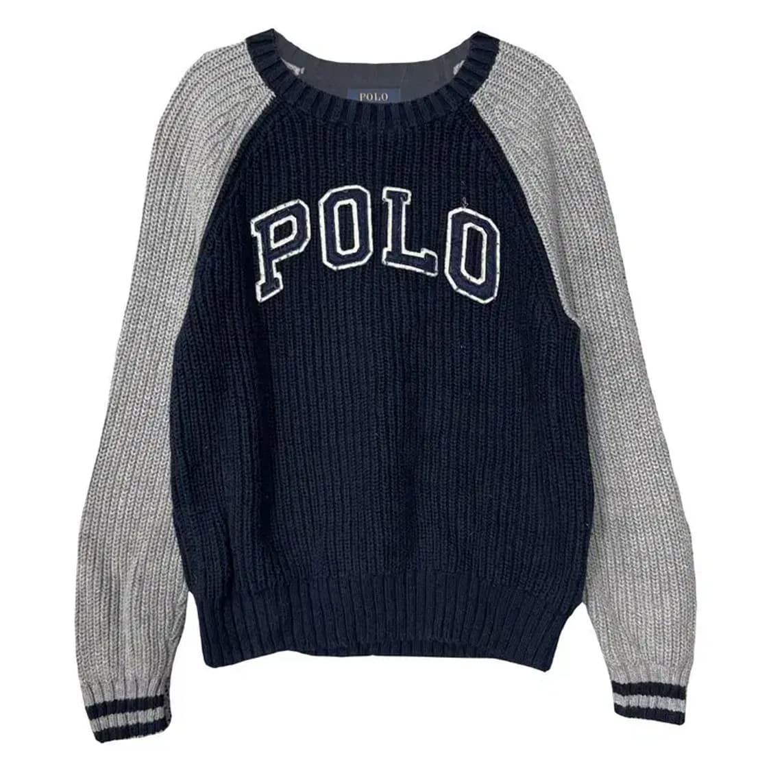 7세 폴로 키즈 프린팅 네이비 니트 상품이미지1