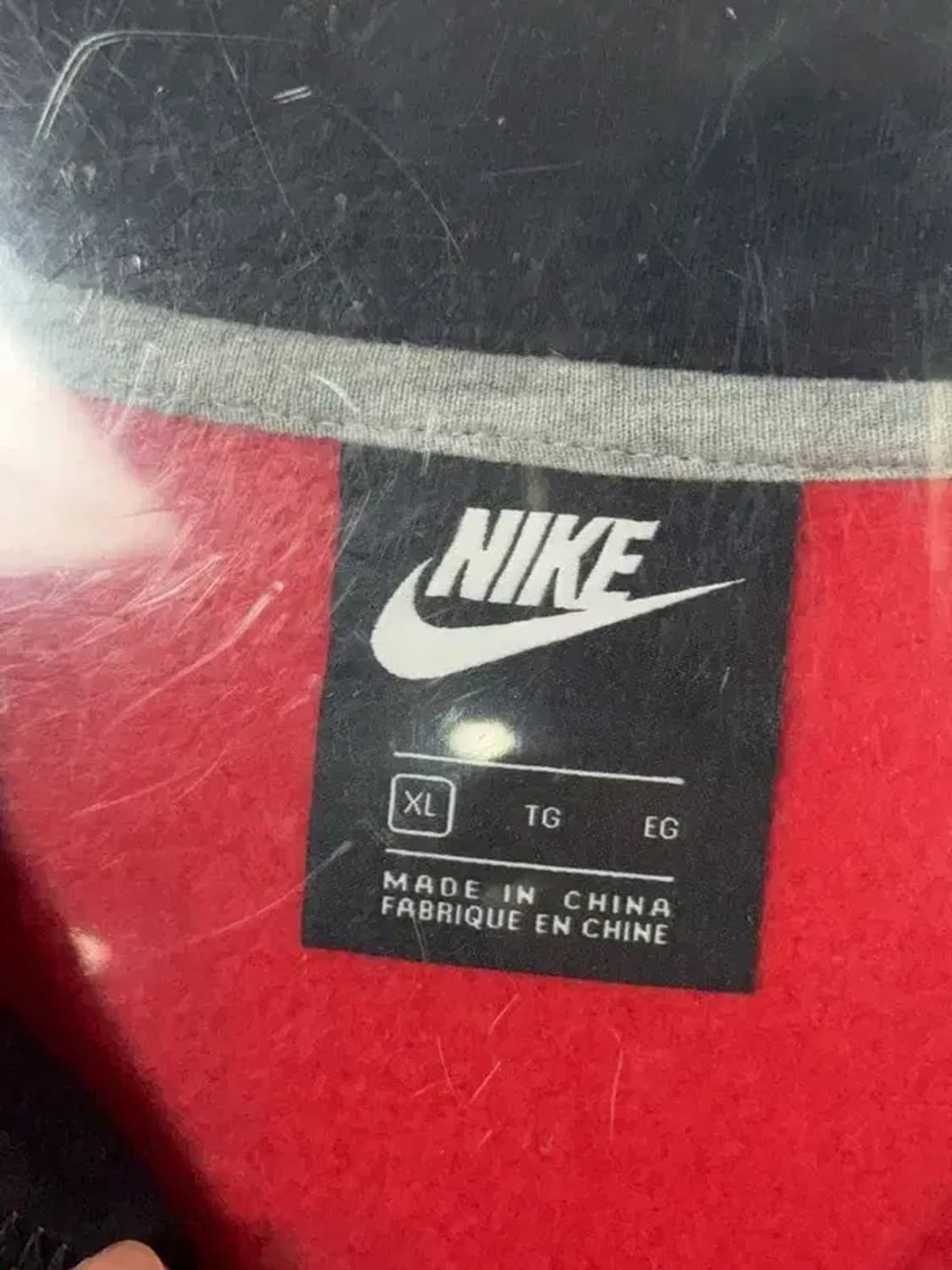 나이키 프린팅 레드 후드티 XL 상품이미지3