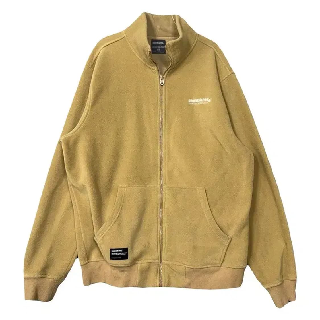 그루브라임 카멜 빈티지 코튼 집업 L 상품이미지1