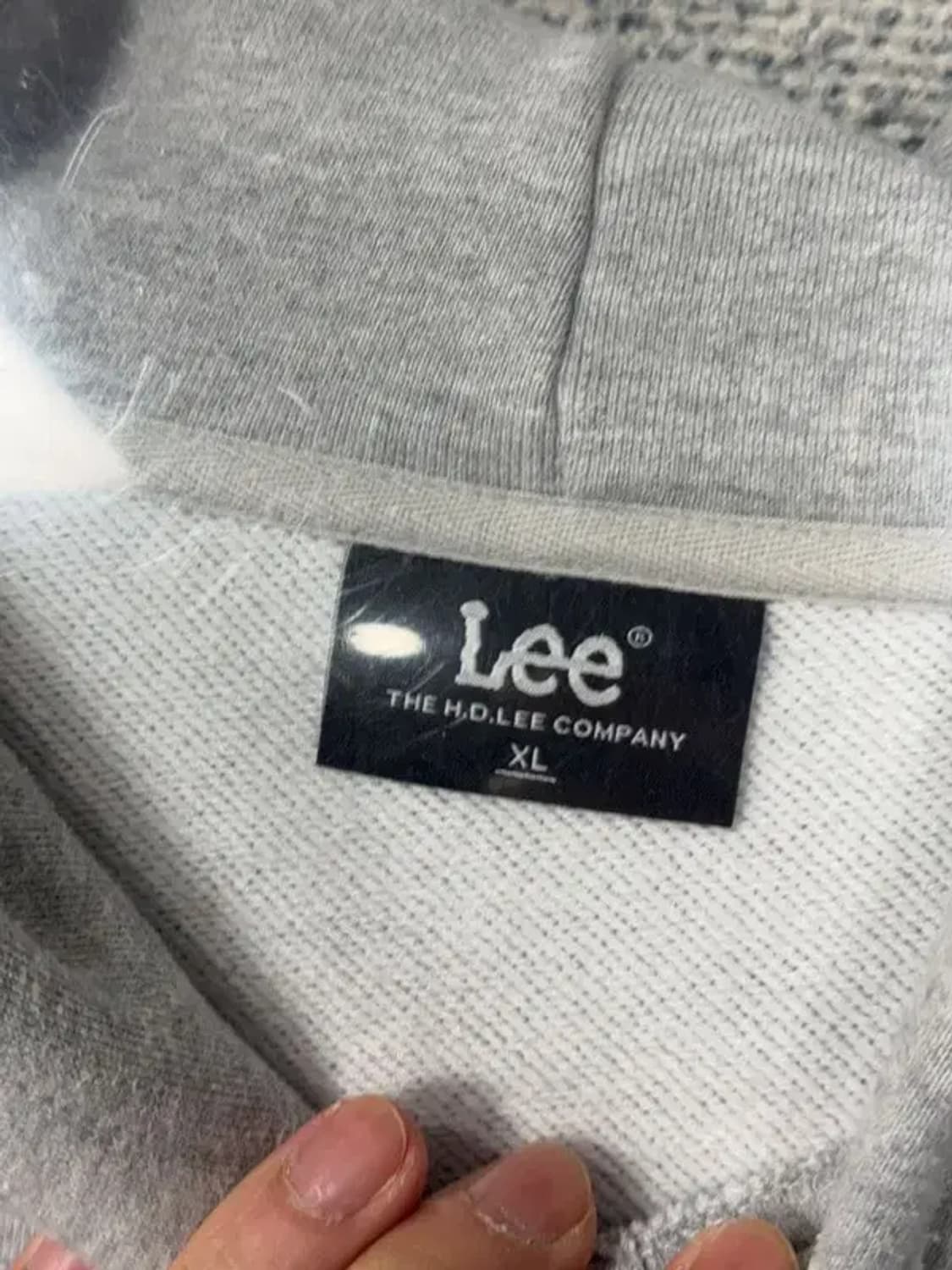 리 라이트 그레이 로고 후드티 XL 상품이미지3