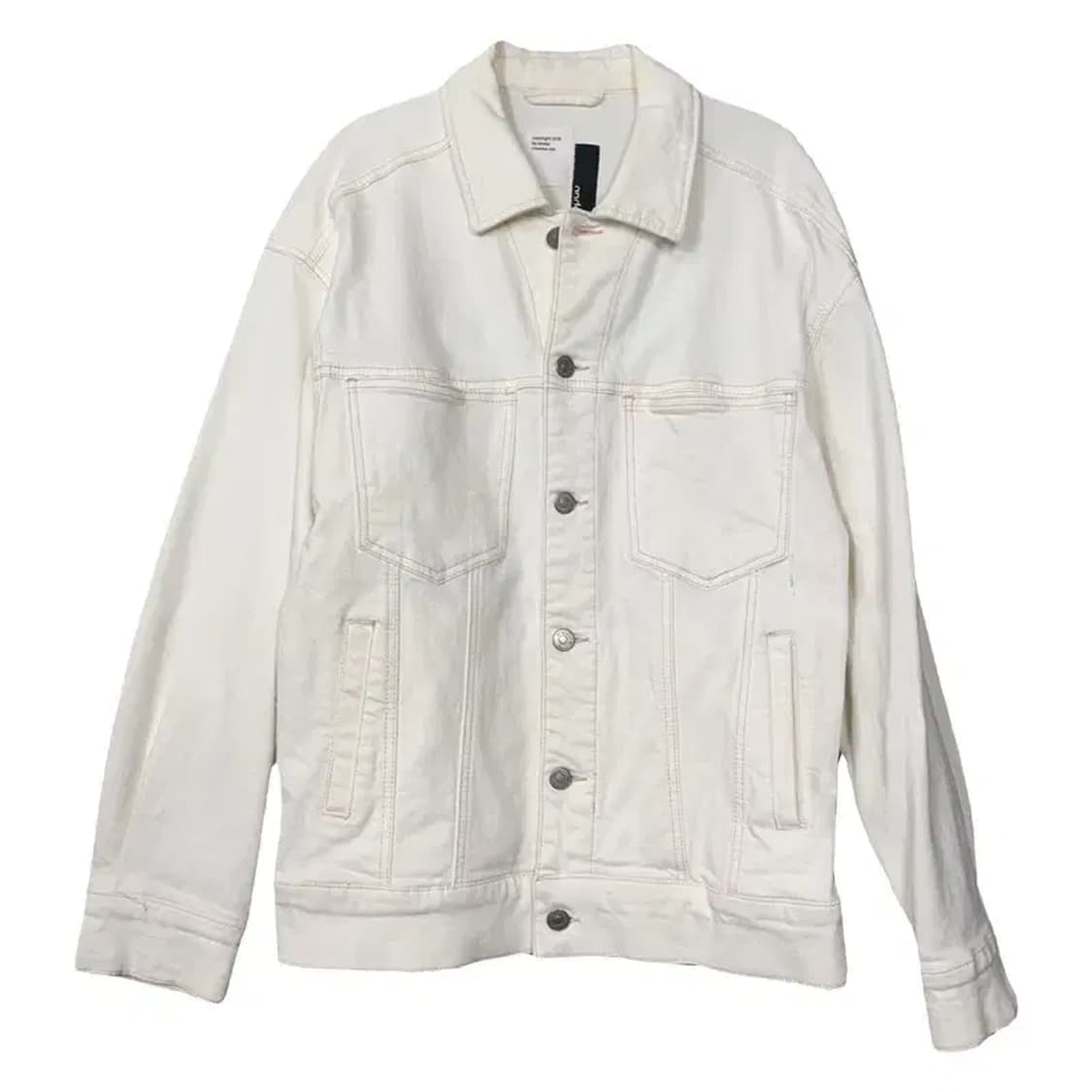 안다르 크림 여성 오버핏 데님 자켓 2 상품이미지1