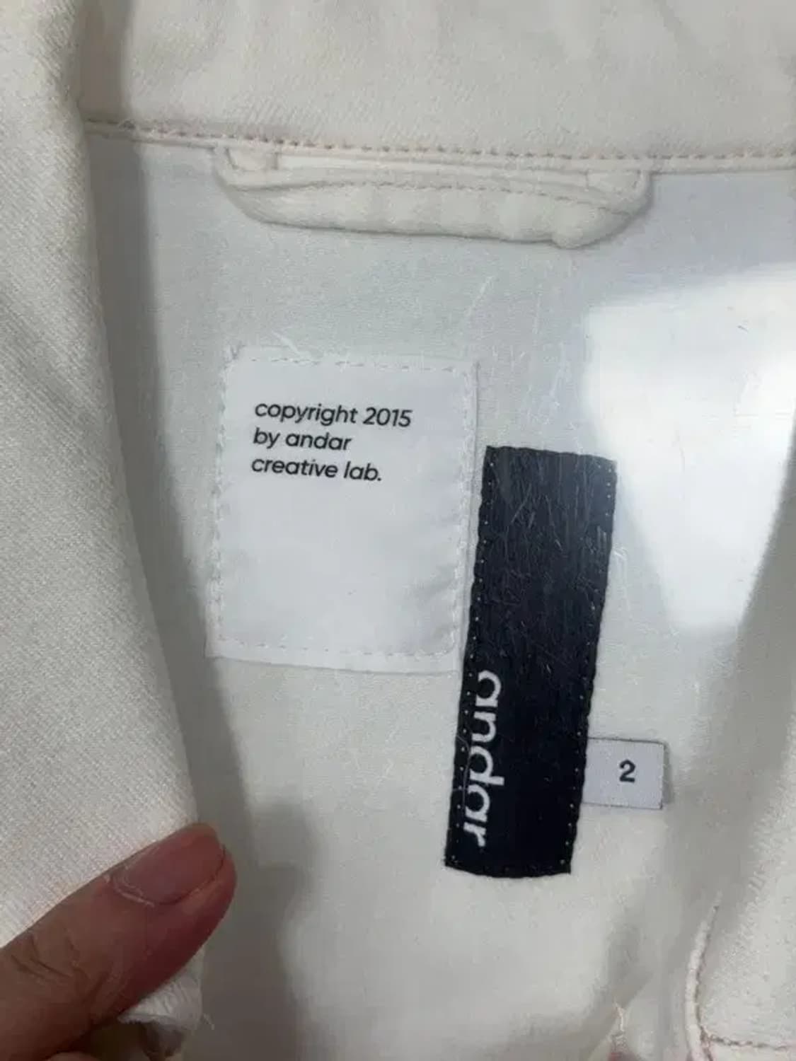 안다르 크림 여성 오버핏 데님 자켓 2 상품이미지8