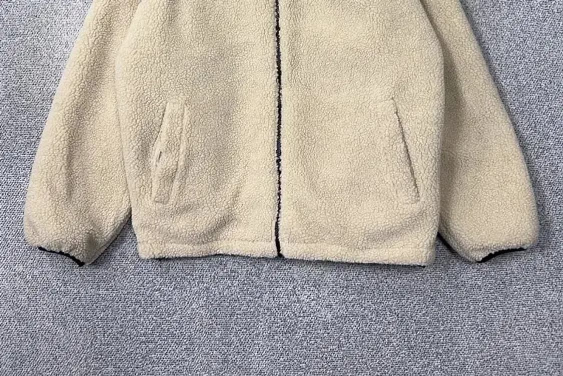 커버낫 베이지 양털 뽀글이 양면 점퍼 LARGE 상품이미지6