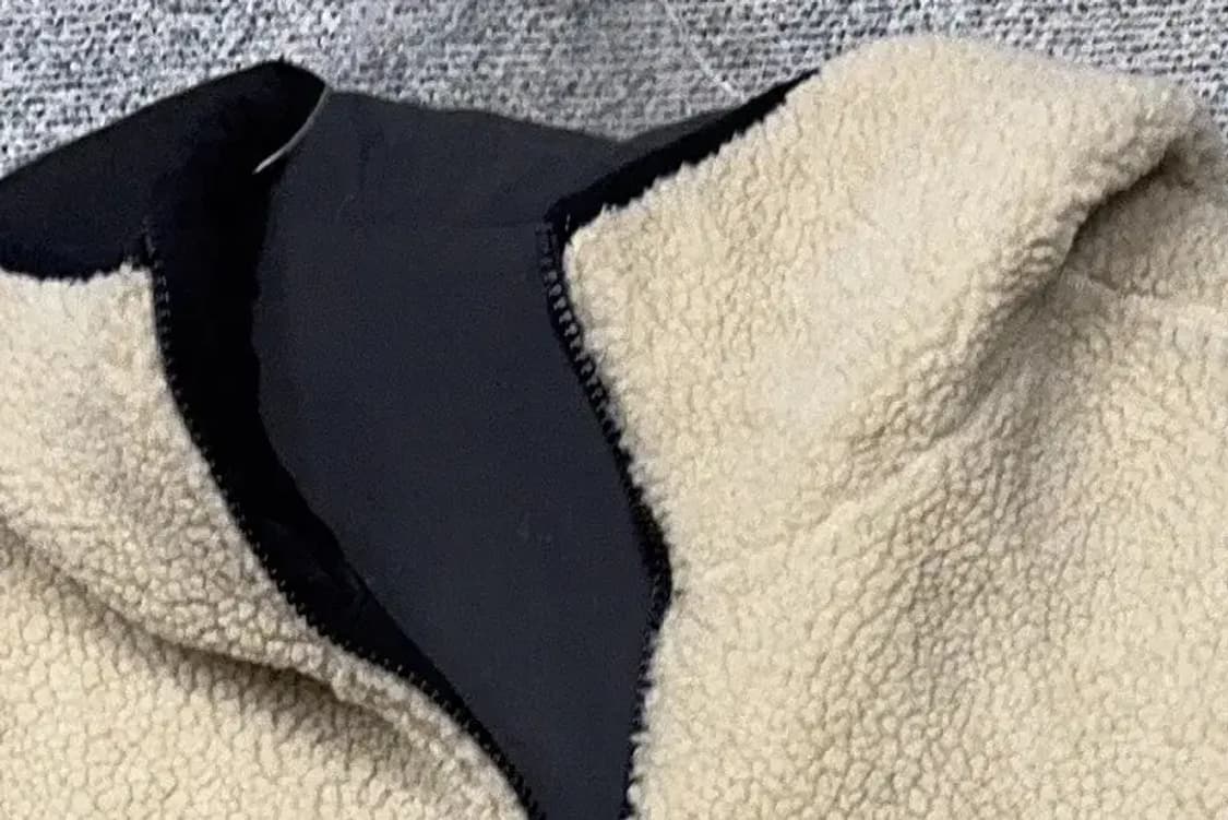 커버낫 베이지 양털 뽀글이 양면 점퍼 LARGE 상품이미지7