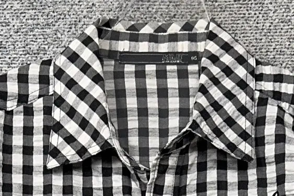 엠엘비 체크 블랙 셔츠 M 상품이미지5