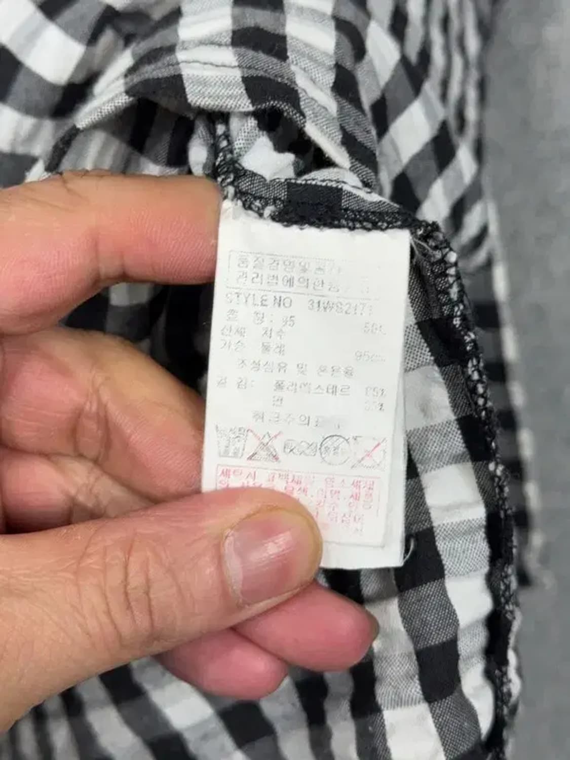 엠엘비 체크 블랙 셔츠 M 상품이미지8