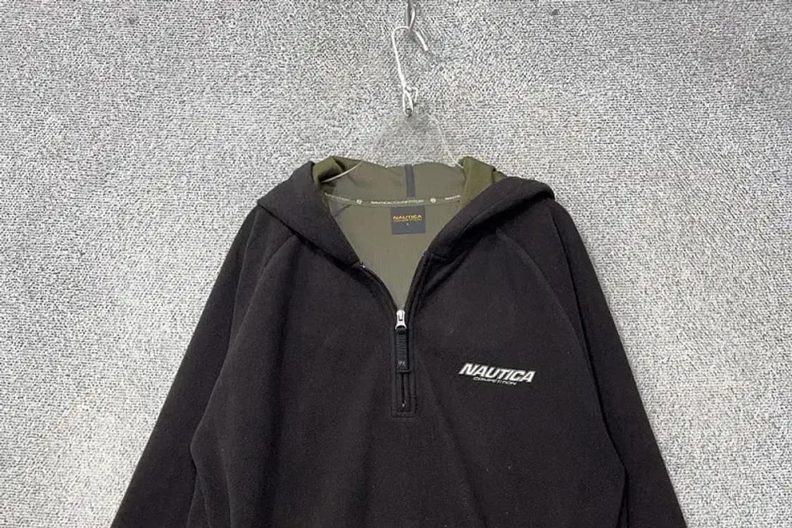 노티카 블랙 스펠 로고 반집업 후드티 L 상품이미지3