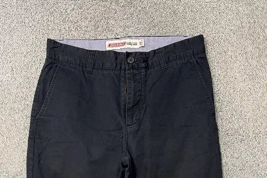 디키즈 블랙 백로고 면바지 32 상품이미지3