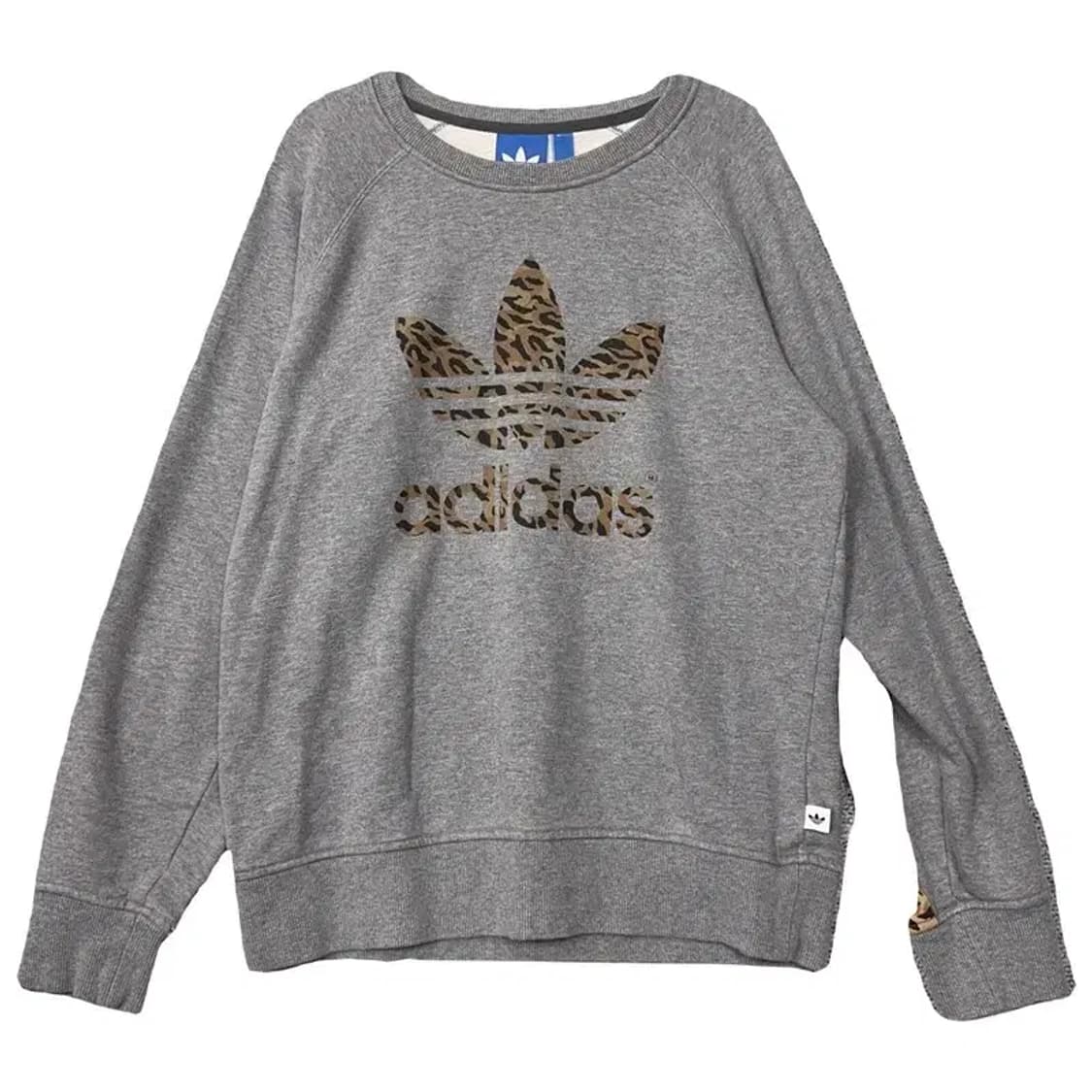 아디다스 호피 로고 프린팅 라이트 그레이 맨투맨 100 상품이미지1