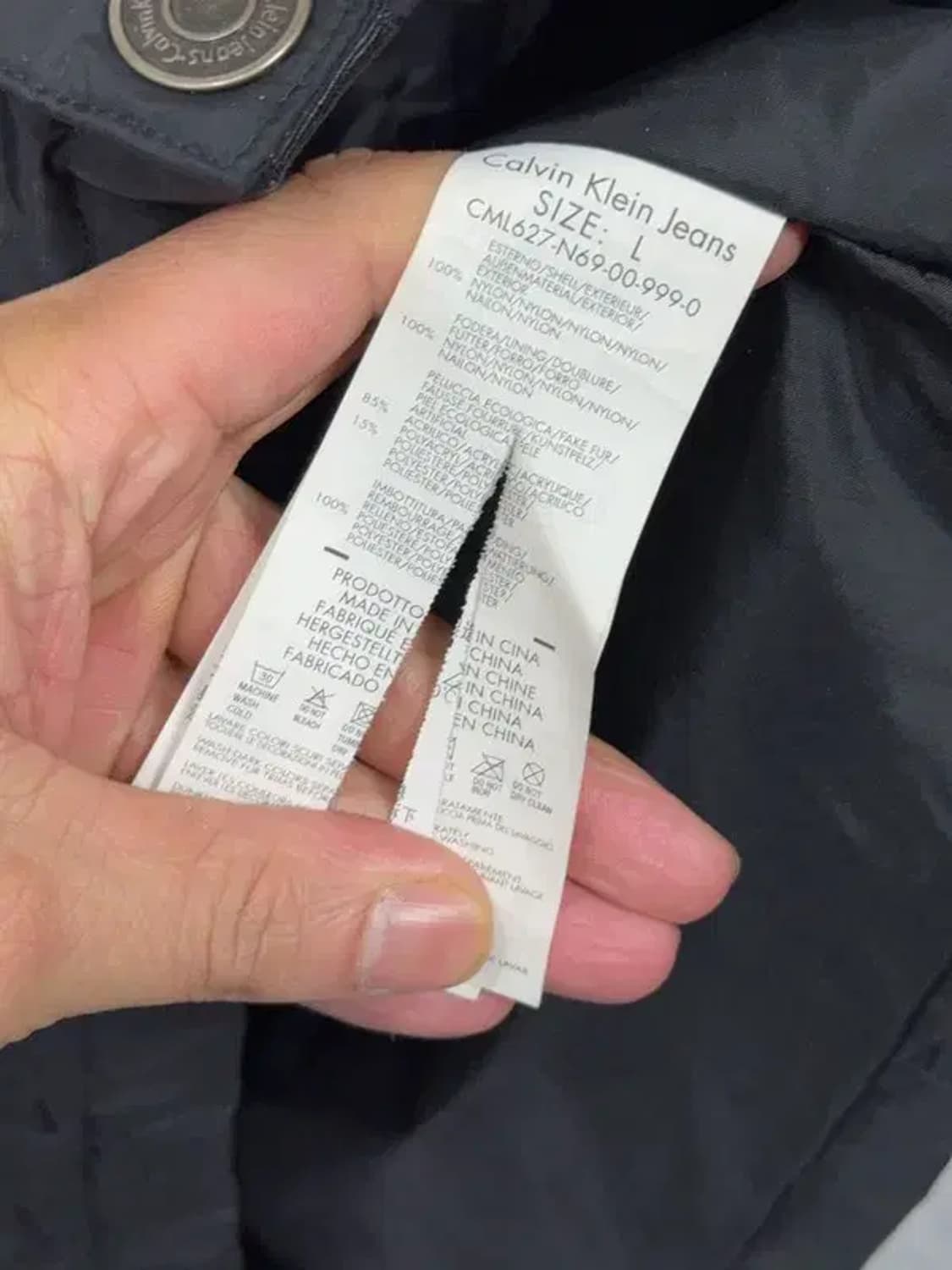 캘빈클라인 블랙 캐주얼 나일론 자켓 L 상품이미지8