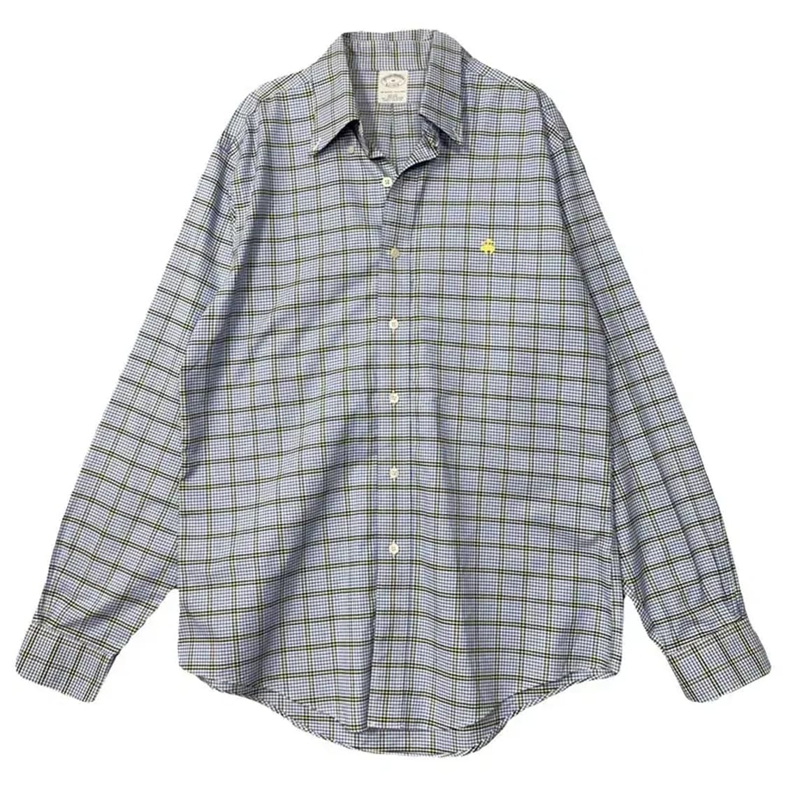 브룩스브라더스 체크 라이트 블루 셔츠 M 상품이미지1