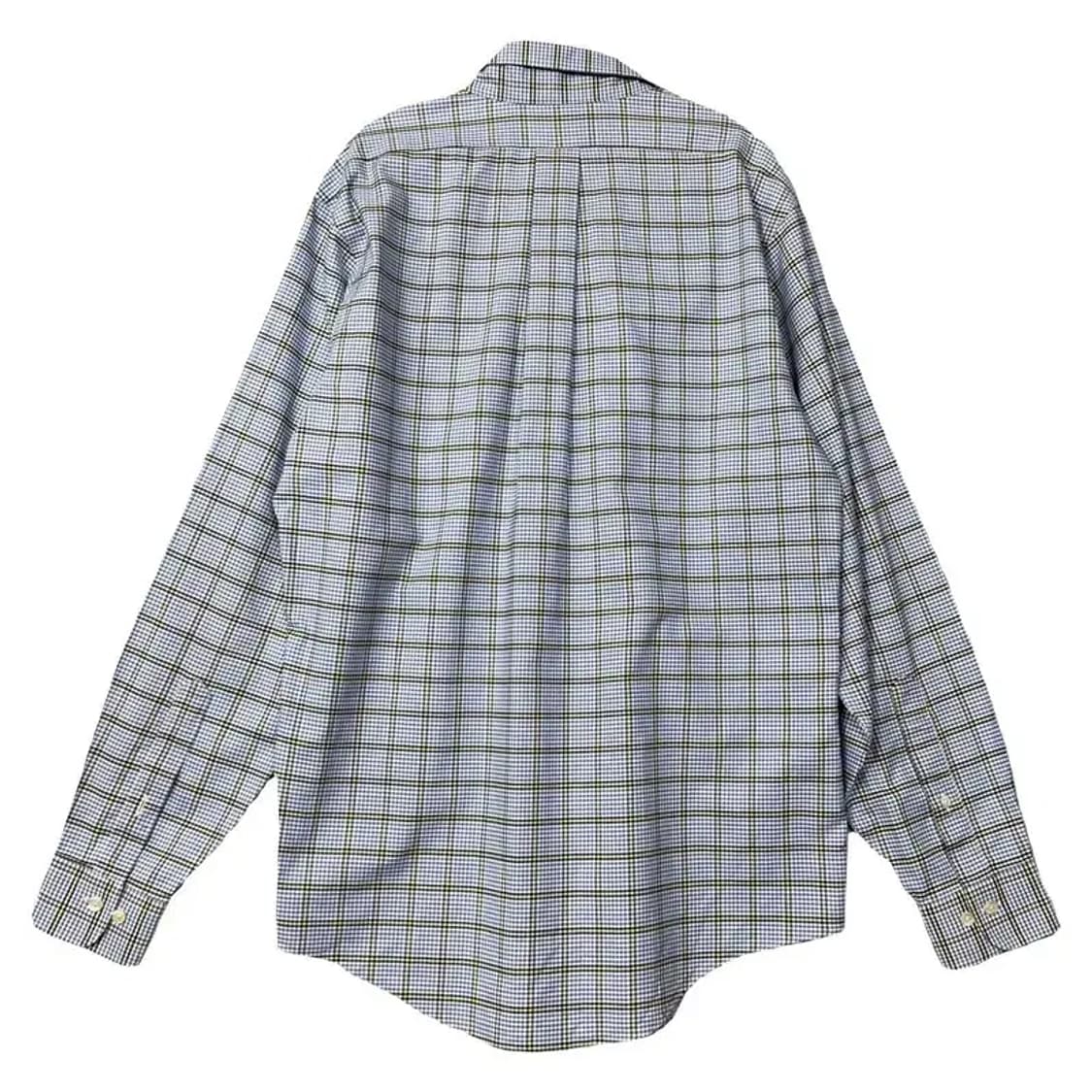브룩스브라더스 체크 라이트 블루 셔츠 M 상품이미지2