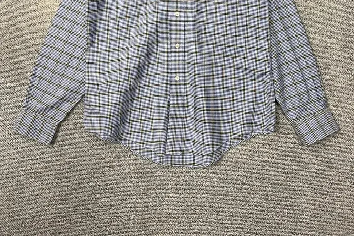 브룩스브라더스 체크 라이트 블루 셔츠 M 상품이미지4