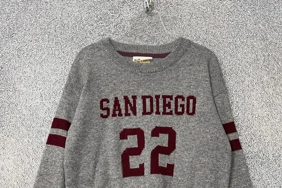 후아유 프린팅 라이트 그레이 니트 M 상품이미지3