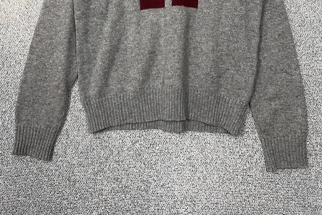 후아유 프린팅 라이트 그레이 니트 M 상품이미지4